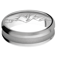 10K White Gold + Satin , Satin Finish