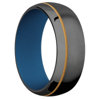 Zirconium + Bead , Polish Finish + Ridgeway Blue