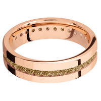14K Rose Gold + Polish Finish