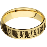 10K Yellow Gold + Stone Finish