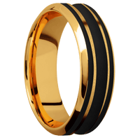 22K Yellow Gold + Sand , Polish Finish