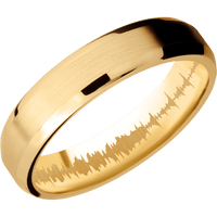 14K Yellow Gold + Satin , Polish Finish