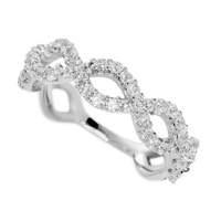 18K White Gold band with 46 Round Lab Grown Diamond having TCW-.69