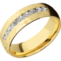 10K Yellow Gold + Hammer Finish