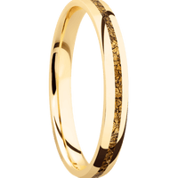 14K Yellow Gold + Polish Finish