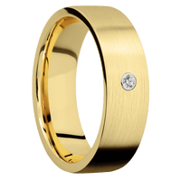 10K Yellow Gold + Satin Finish
