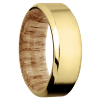 18K Yellow Gold + Anglesatin , Polish Finish + Natural Oak
