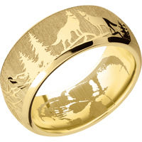 22K Yellow Gold + Polish , Polish Finish