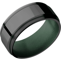 Zirconium + Polish , Bead Finish + Eastern Green