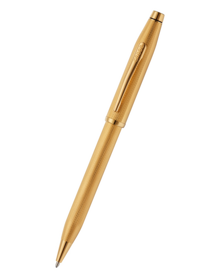 Century® II Polished 23KT Gold-plated Engraved Diamond Pattern Ballpoint Pen