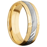 10K Yellow Gold + Hammer Finish