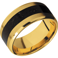 18K Yellow Gold + Sand , Polish Finish