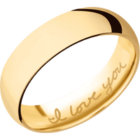 22K Yellow Gold + Polish Finish
