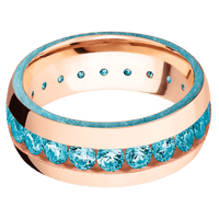 18K Rose Gold + Polish Finish