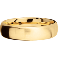 14K Yellow Gold + Satin , Polish Finish