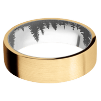 14K Yellow Gold + Satin Finish + Titanium