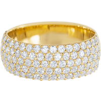 14K Yellow Gold band with 88 Round Lab Grown Diamond (ST) having TCW-1.32