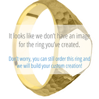 Small Hexagon signet ring (11.5x10) in 18K Yellow Gold, with a Wide style band, a Meteorite inlay.