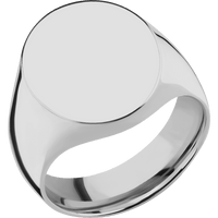 Large Oval signet ring (20x16mm) in Titanium, with a Wide style band.