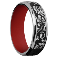 Titanium + Polish , Polish Finish + USMC Red