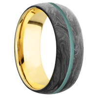 Forged Carbon Fiber + None Finish + 14K Yellow Gold