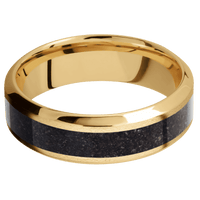 10K Yellow Gold + Stone , Polish Finish