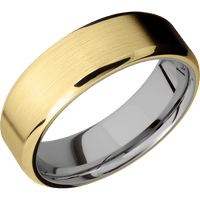 22K Yellow Gold + Satin , Polish Finish + Titanium
