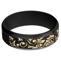 Zirconium + Polish , Satin Finish + Black