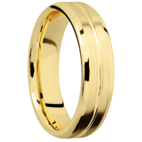 10K Yellow Gold + Polish , Satin Finish