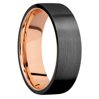 Zirconium + Satin Finish + 14K Rose Gold