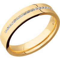 18K Yellow Gold + Polish Finish
