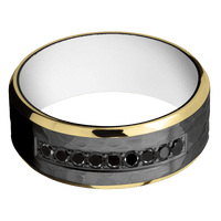 Zirconium + Hammer , Polish Finish + Your Color
