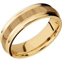 10K Yellow Gold + Treebarkh , Polish Finish