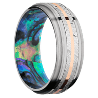 Titanium + Polish , Satin Finish + Abalone
