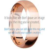 10K Rose Gold + Satin , Polish Finish