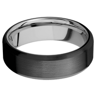 Zirconium + Satin , Satin Finish + 14K White Gold