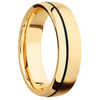 14K Yellow Gold + Anglesatin , Polish Finish
