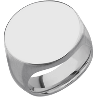 Extra Large Circle signet ring (22mm ) in Titanium, with a Wide style band.