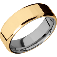 22K Yellow Gold + Polish , Polish Finish + Titanium
