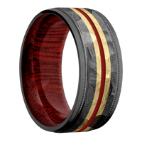 Zirconium + Rock , Bead Finish + Blood Wood
