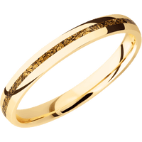 14K Yellow Gold + Polish Finish