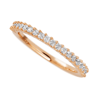 14K Rose Gold band with 21 Princess Lab Grown Diamond having TCW-.63