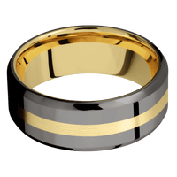 Tantalum Noir + Polish , Polish Finish + 18K Yellow Gold