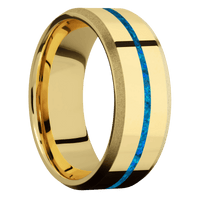 10K Yellow Gold + Polish , Sand Finish
