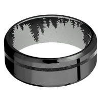 Zirconium + Polish , Polish Finish + Crushed Silver