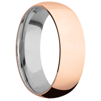 14K Rose Gold + Polish Finish + Titanium