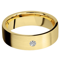 14K Yellow Gold + Satin Finish