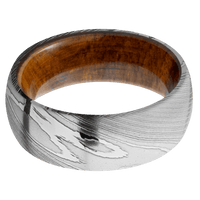 Damascus + Polish Finish + Desert Iron Wood
