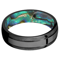 Zirconium + Polish , Distressed Finish + Abalone