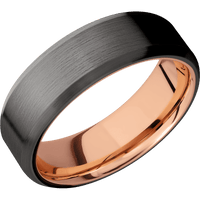 Tantalum Noir + Satin , Satin Finish + 14K Rose Gold